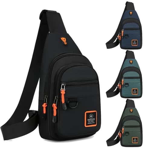 Waterproof Crossbody Bag Mens Chest Bag Outdoor Hiking Shoulder Sling Backpack