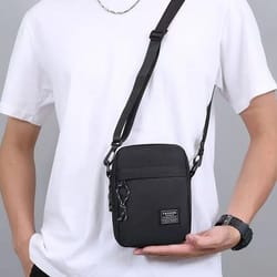 nylon crossbody bag mens shoulder bag lightweight school messenger everyday sling