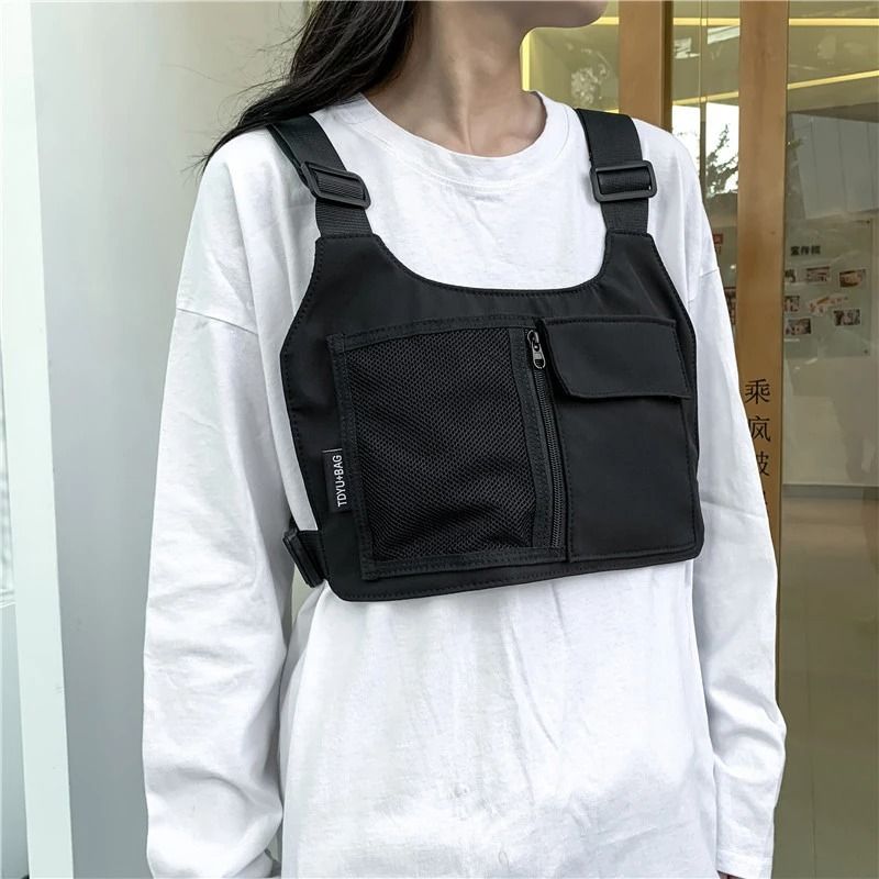 Chest Rig Bag Tactical Chest Bag Nylon Streetwear Chest Harness Unisex Vest Pack 6