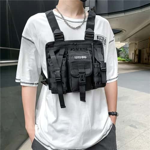 Streetwear Chest Bag Tactical Vest Backpack Unisex Chest Pack Mens Travel Sport Rig