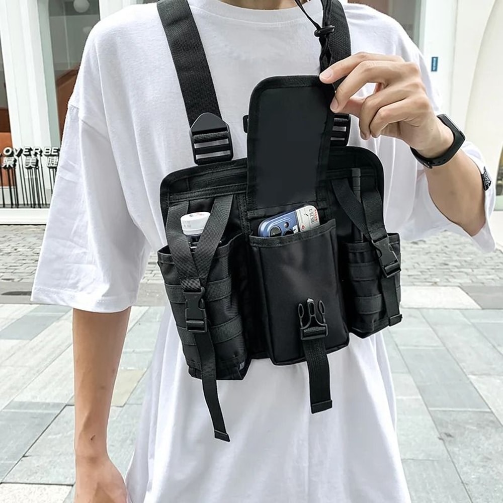 Streetwear Chest Bag Tactical Vest Backpack Unisex Chest Pack Mens Travel Sport Rig 4