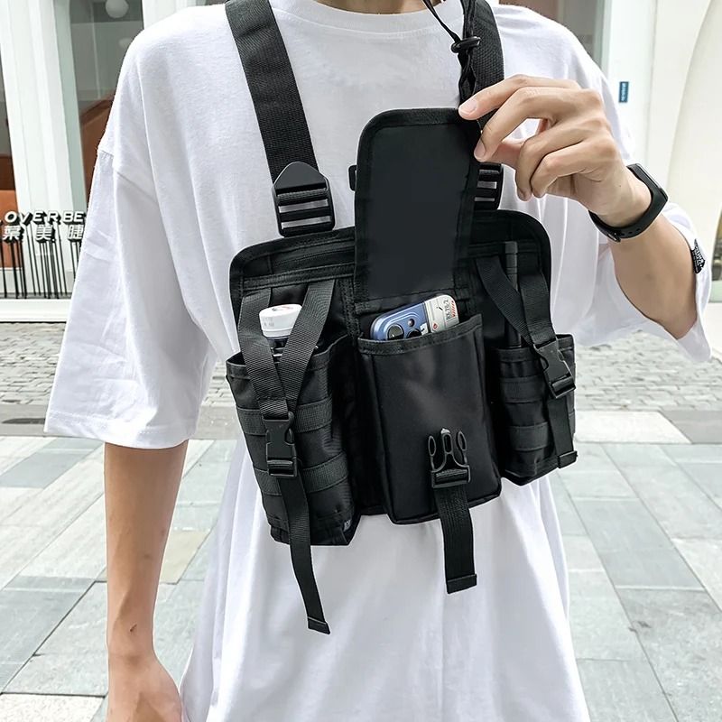 Streetwear Chest Bag Tactical Vest Backpack Unisex Chest Pack Mens Travel Sport Rig 4