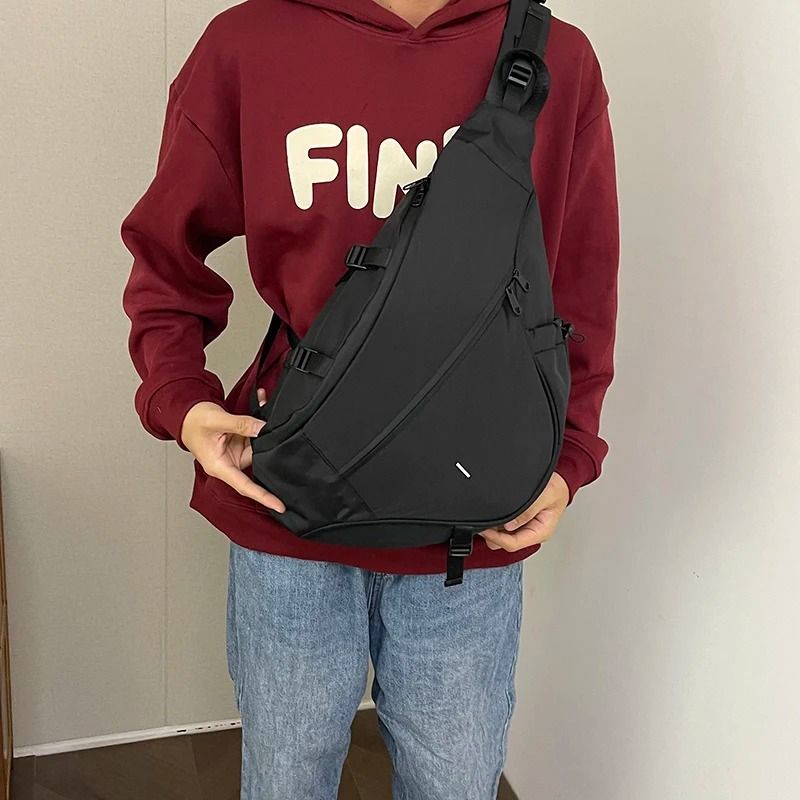 Large Capacity Sling Bag Mens Chest Bag Nylon Crossbody Travel Shoulder Student Backpack 9