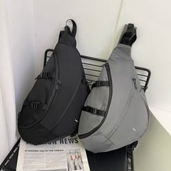 large capacity sling bag mens chest bag nylon crossbody travel shoulder student backpack