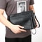 Mens Clutch Bag PU Leather Wallet Business Envelope Phone Travel Pouch 5