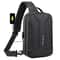 Anti Theft Crossbody Bag For Men Oxford Chest Sling With USB Charging Port And Lock 0