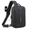 Anti Theft Crossbody Bag For Men Oxford Chest Sling With USB Charging Port And Lock 0