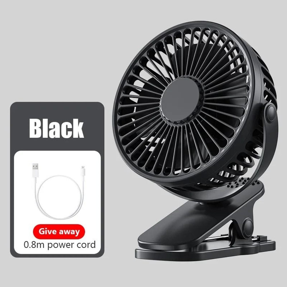 Portable USB Mini Clip Fan Quiet Desk Fan For Dorm Office And Travel 3