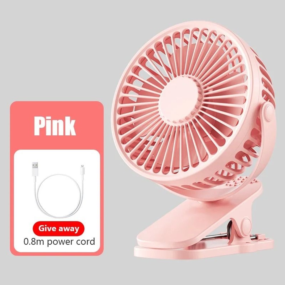 Portable USB Mini Clip Fan Quiet Desk Fan For Dorm Office And Travel 1