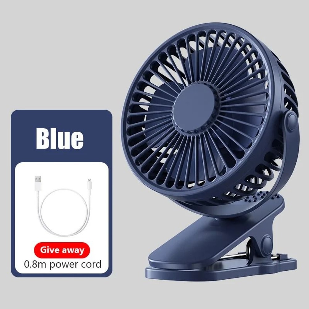 Portable USB Mini Clip Fan Quiet Desk Fan For Dorm Office And Travel 2