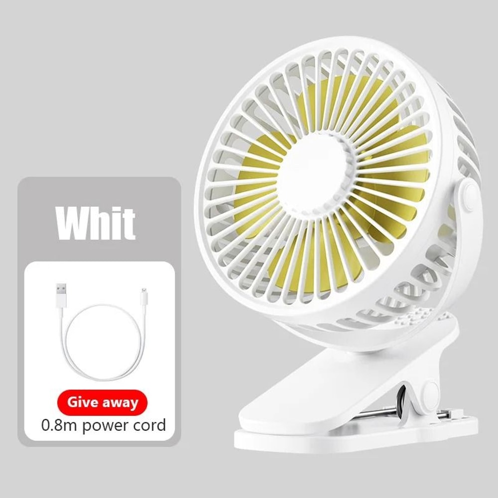 Portable USB Mini Clip Fan Quiet Desk Fan For Dorm Office And Travel 4