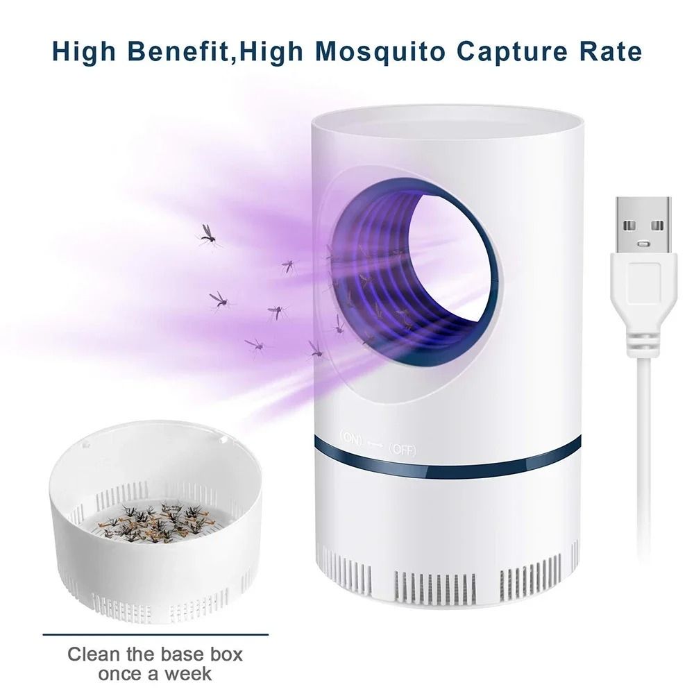 USB Electric Bug Zapper LED Light Trap Mosquito Killer Lamp For Indoor Use 5