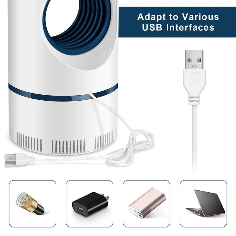 USB Electric Bug Zapper LED Light Trap Mosquito Killer Lamp For Indoor Use 6