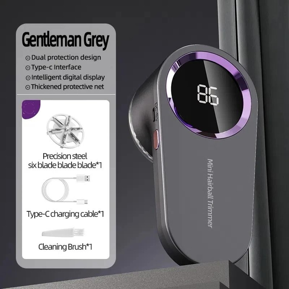 HOMEFISH USB Rechargeable Lint Remover Fabric Shaver For Clothes And Upholstery 1