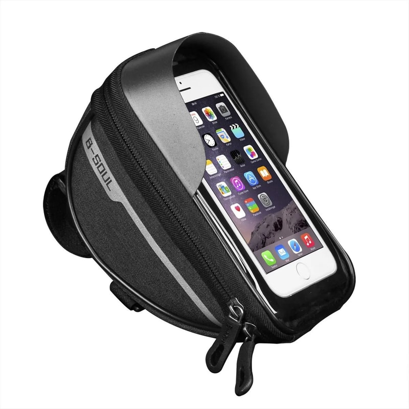 Waterproof Bicycle Handlebar Bag With Bike Phone Holder Storage Pouch 1