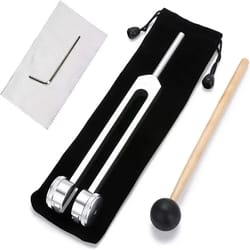 weighted 128hz bio acoustic tuning fork sound therapy tool for relaxation and pressure relief