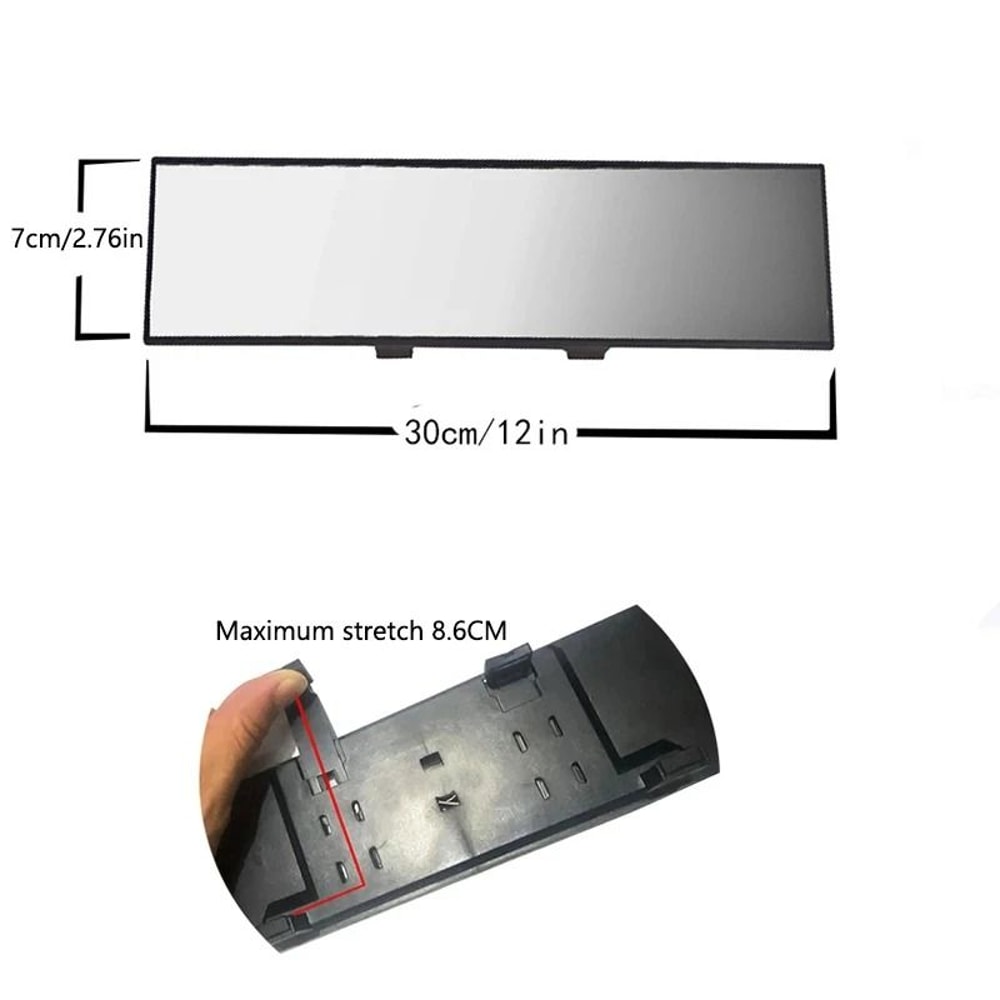 Universal Wide Angle Rearview Mirror Anti Glare Convex Car Interior Mirror For Safer Driving 2