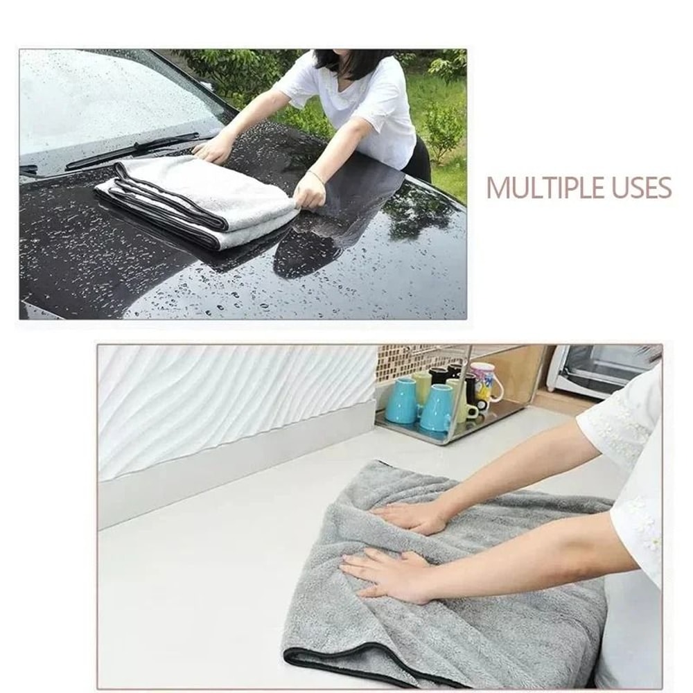 Microfiber Car Wash Towel Quick Dry Extra Soft High Absorbent Cleaning Cloth 4
