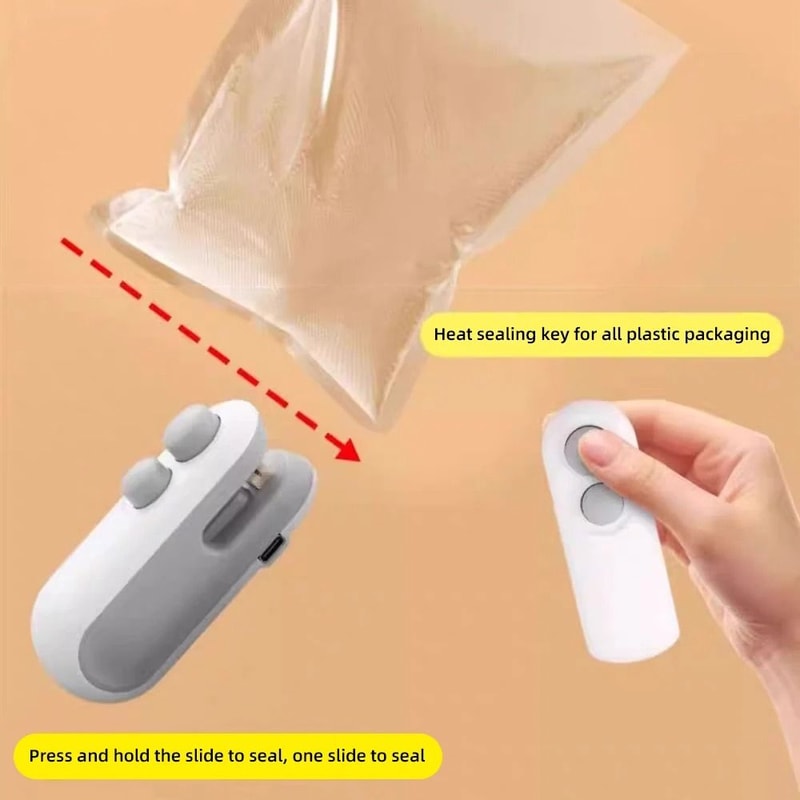 Mini Handheld Heat Sealer Portable Bag Sealer For Plastic Food Packaging 3