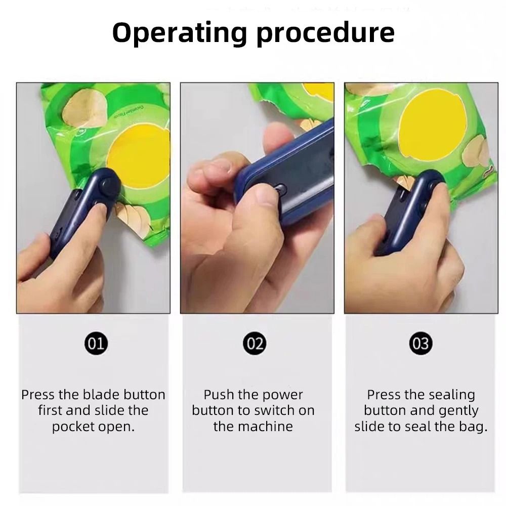 Mini Handheld Heat Sealer Portable Bag Sealer For Plastic Food Packaging 5