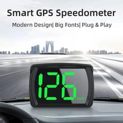 y03 car hud head up display gps digital speedometer projector with large font km h readout