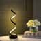 Modern Spiral Table Lamp Dimmable LED Nightstand Lamp Small Bedside Light For Bedroom Living Room O 1