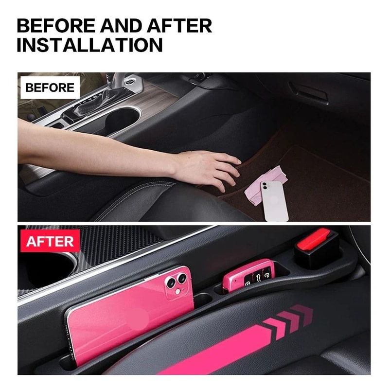 HOMEFISH 2pcs Car Seat Gap Filler Seat Gap Stopper Interior Trim Accessories For Most Vehicles 4