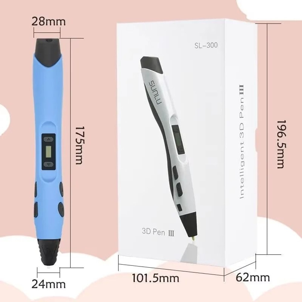 Multifunctional 3D Printing Pen With LED Screen Includes 2 PLA Filaments Kids 3D Drawing Gift 6