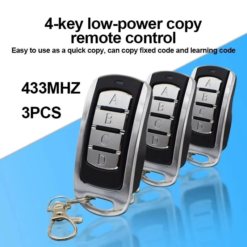 3 Pcs 433mhz Garage Remote Wireless Gate Control Key Fob Transmitter For Shutter And Garage Doors 6