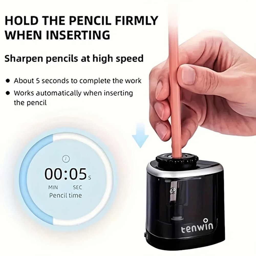 Desktop Automatic Pencil Sharpener Electric Pencil Sharpener For Students School And Office Pencils 10