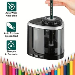 desktop automatic pencil sharpener electric pencil sharpener for students school and office pencils 6 to 8mm