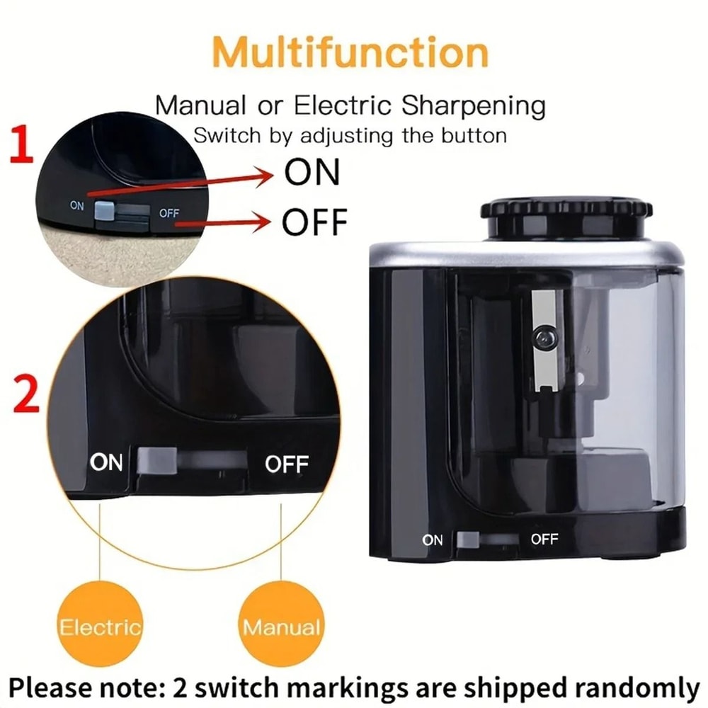 Desktop Automatic Pencil Sharpener Electric Pencil Sharpener For Students School And Office Pencils 8