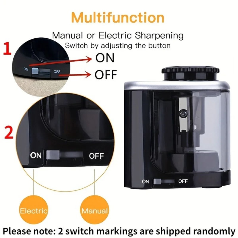 Desktop Automatic Pencil Sharpener Electric Pencil Sharpener For Students School And Office Pencils 8