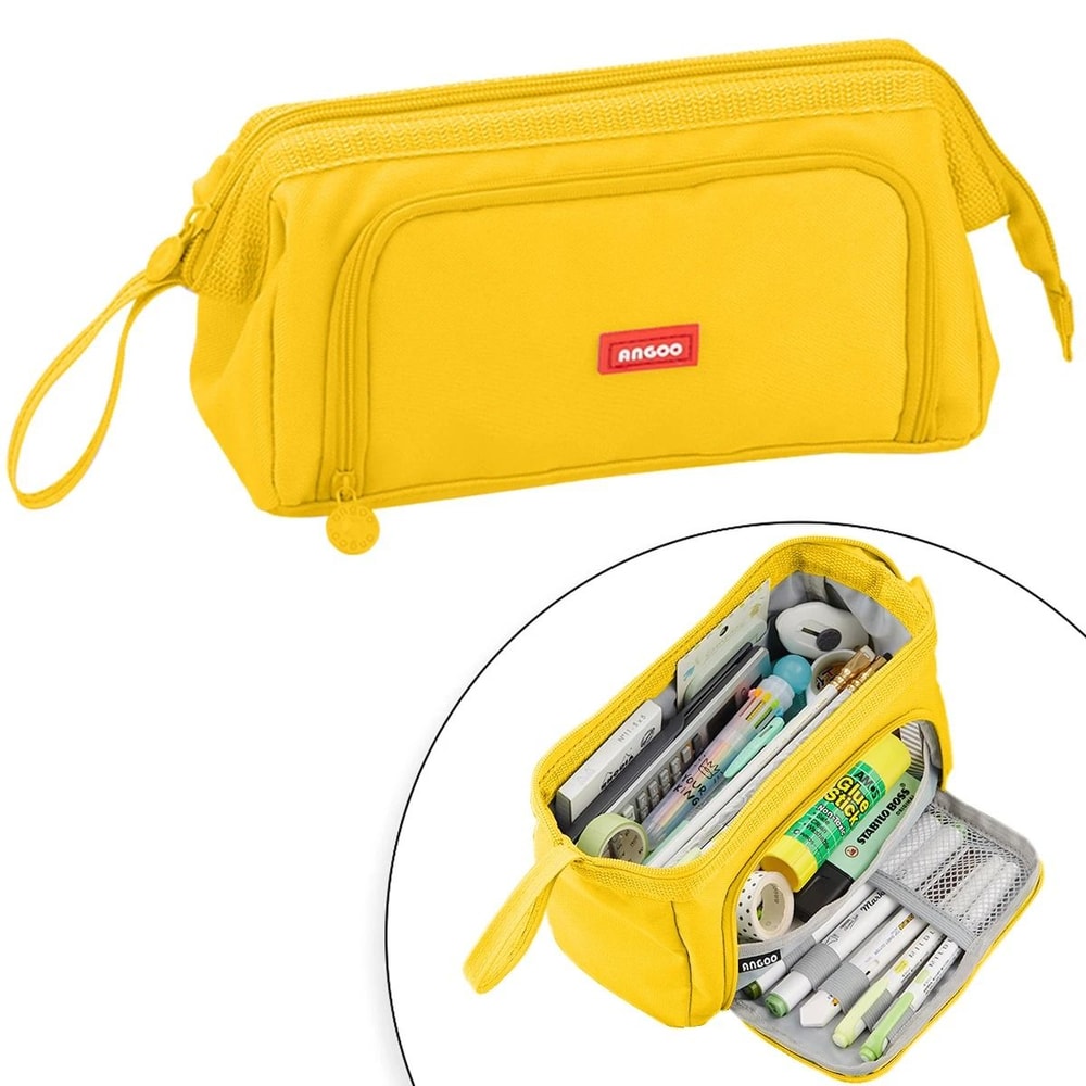 Extra Large Pencil Case Durable Polyester Multi Purpose Organizer Pouch For School Supplies And Mak 9