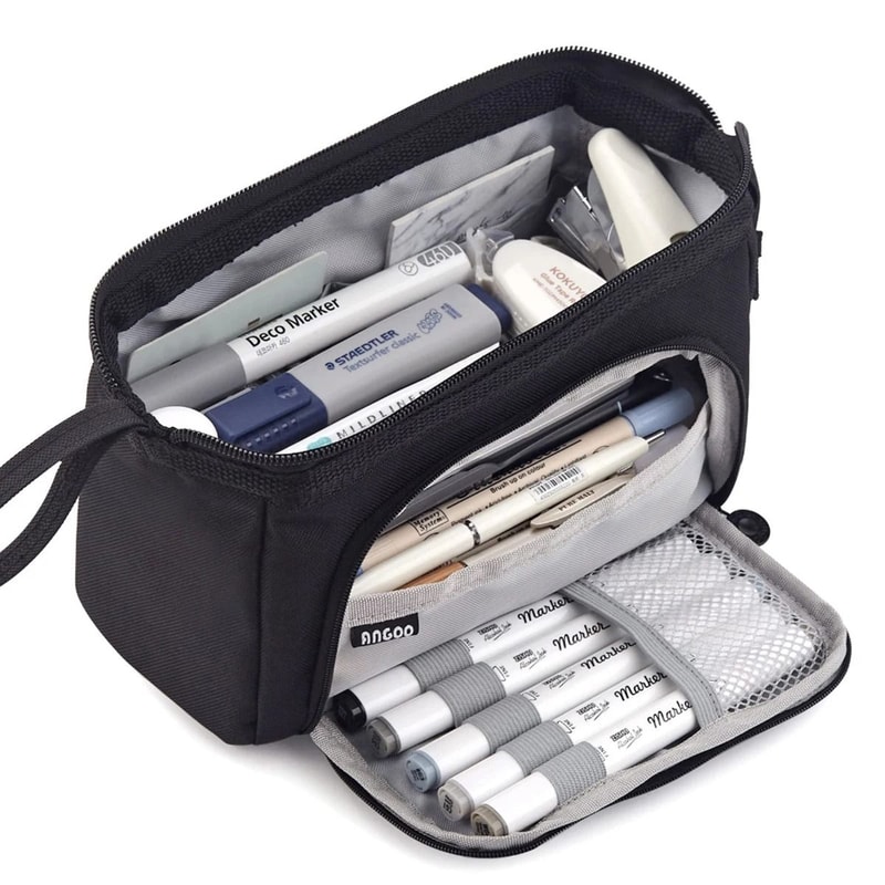 Extra Large Pencil Case Durable Polyester Multi Purpose Organizer Pouch For School Supplies And Mak 5