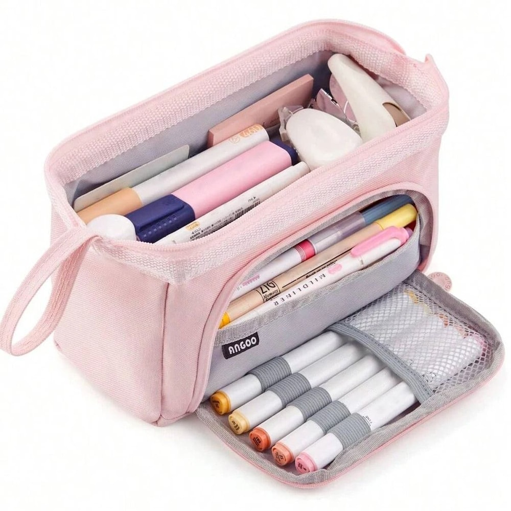 Extra Large Pencil Case Durable Polyester Multi Purpose Organizer Pouch For School Supplies And Mak 3