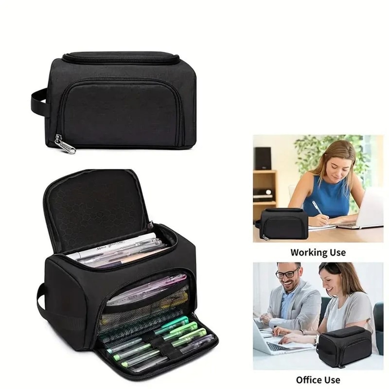 Extra Large Pencil Case Durable Polyester Multi Purpose Organizer Pouch For School Supplies And Mak 13