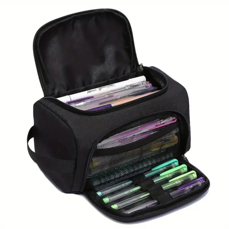 Extra Large Pencil Case Durable Polyester Multi Purpose Organizer Pouch For School Supplies And Mak 0