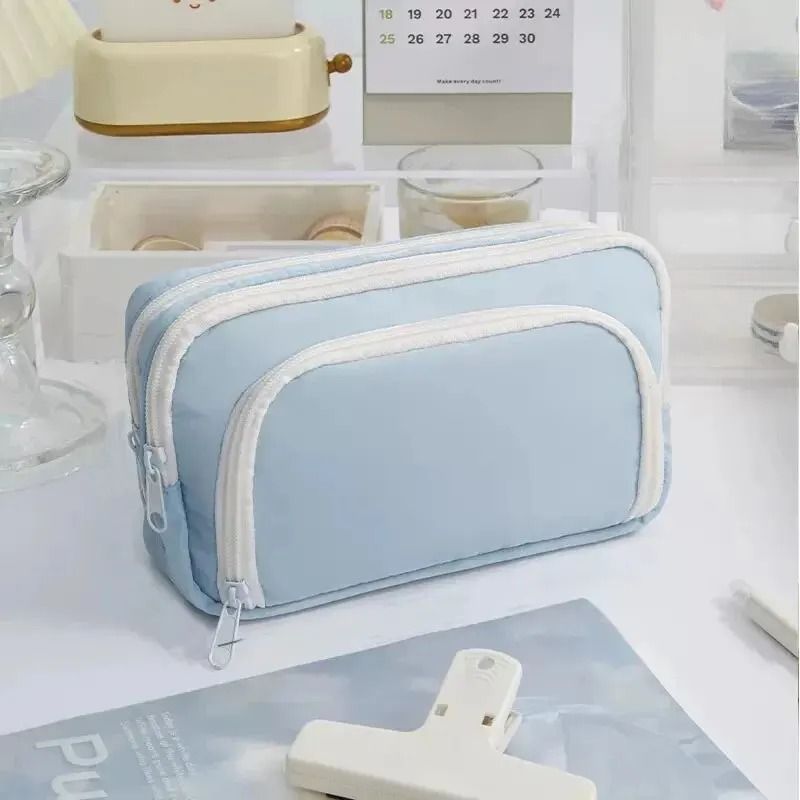 Kawaii Pencil Case Large Capacity Pen Bag Multilayer Korean Style School Stationery Organizer 2