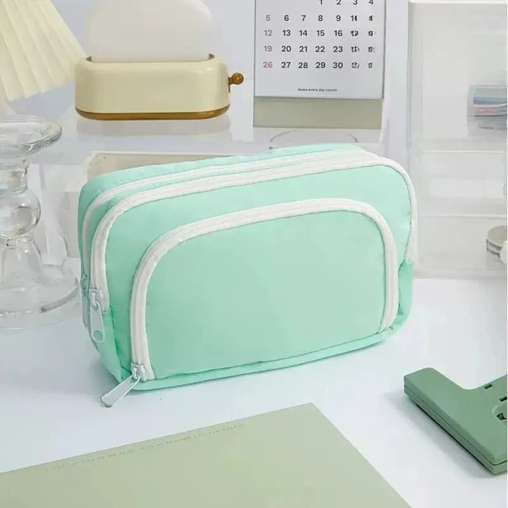 Kawaii Pencil Case Large Capacity Pen Bag Multilayer Korean Style School Stationery Organizer 5