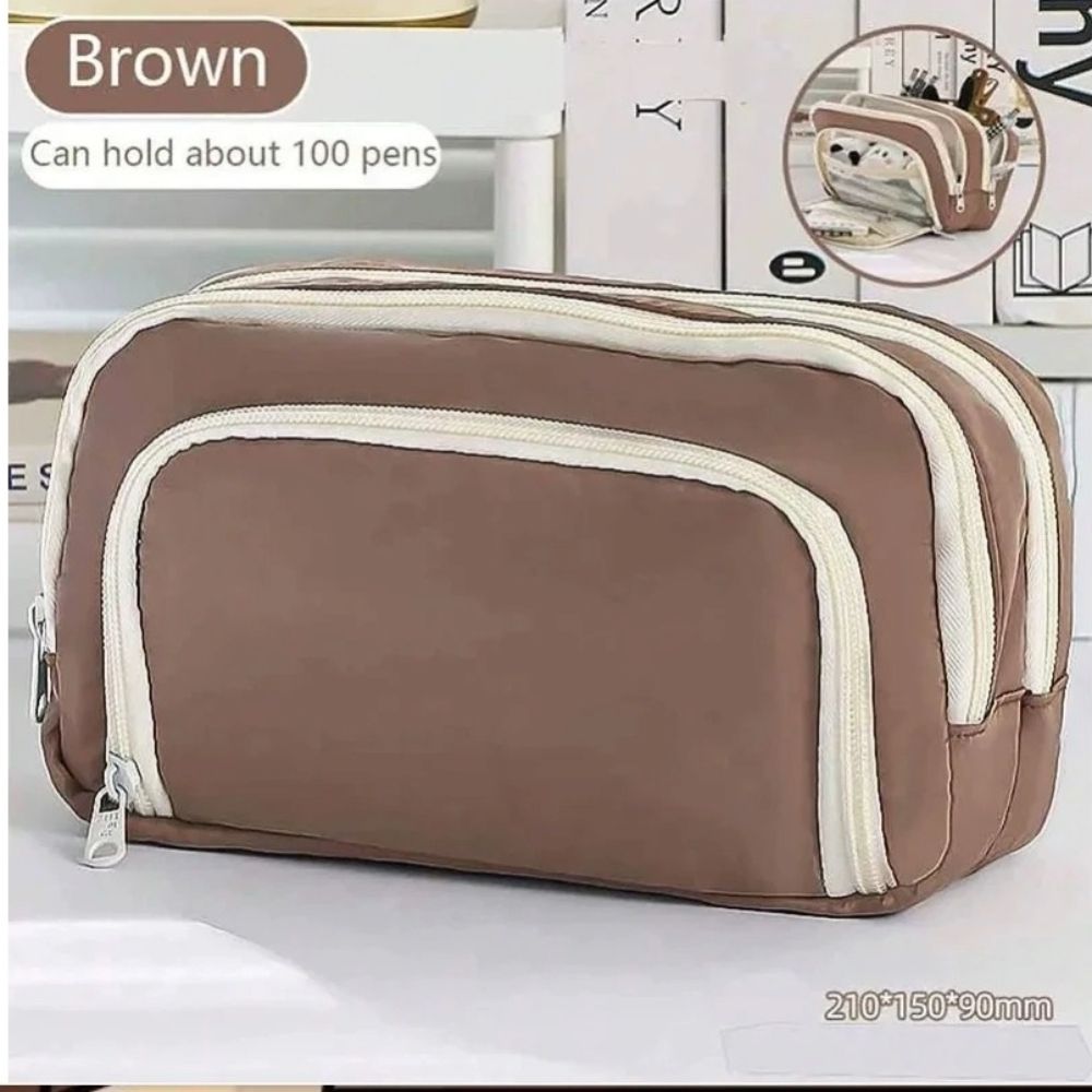 Kawaii Pencil Case Large Capacity Pen Bag Multilayer Korean Style School Stationery Organizer 6