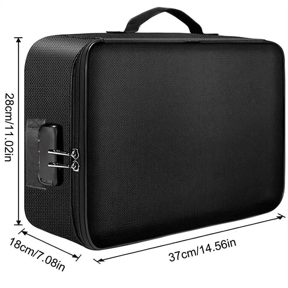 High Capacity Document Organizer Bag Lockable Oxford Passport Holder Multi Layer A4 File Storage Ca 13