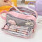 Three Layer Pencil Case Kawaii Large Capacity Pen Bag Korean Stationery Pouch For Students 8