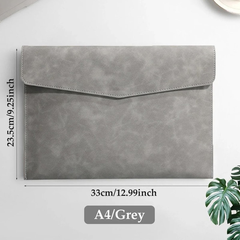 Ultra Large A4 File Bag Waterproof Leather Document Folder Large Capacity Business File Organizer 1