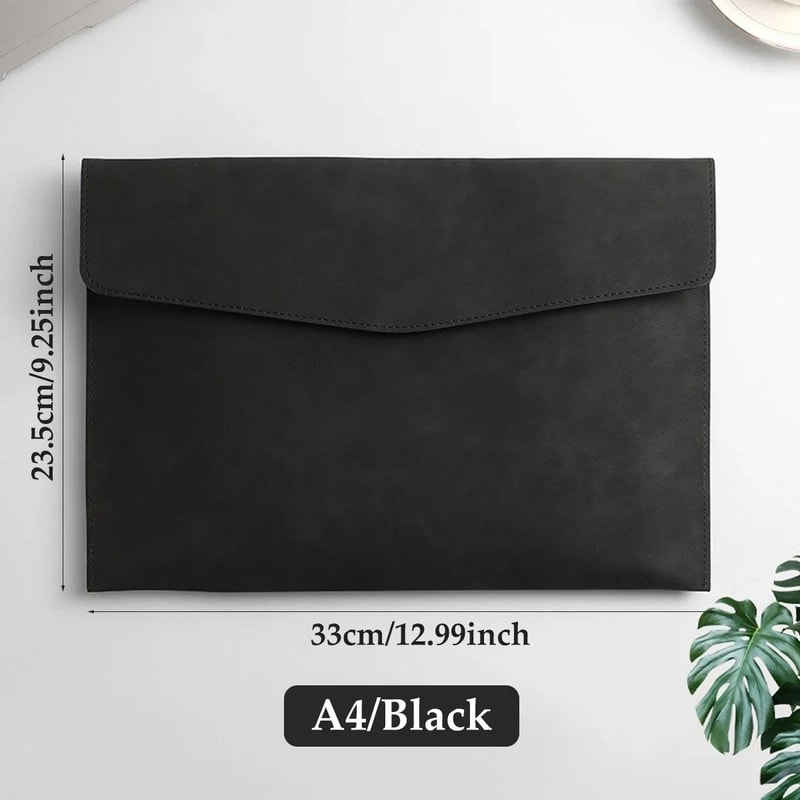 Ultra Large A4 File Bag Waterproof Leather Document Folder Large Capacity Business File Organizer 2