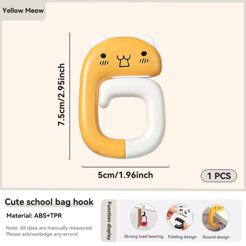 Kawaii Portable Bag Hook Animal Table Handbag Hanger Desk Purse Holder Travel Organizer 1