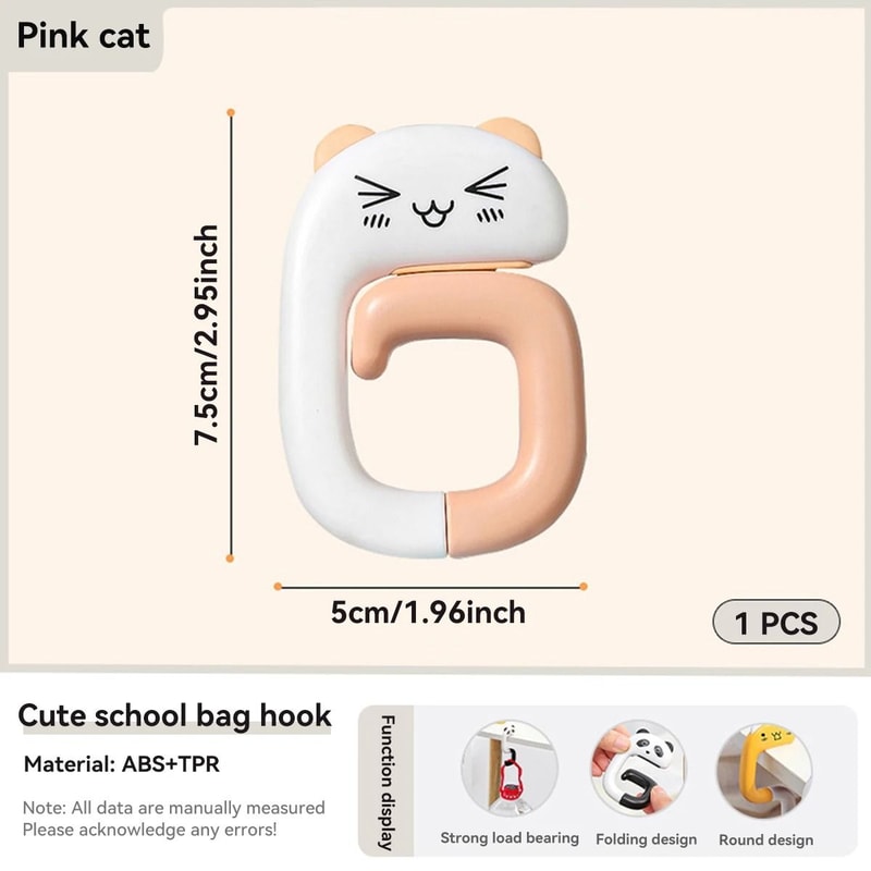 Kawaii Portable Bag Hook Animal Table Handbag Hanger Desk Purse Holder Travel Organizer 2