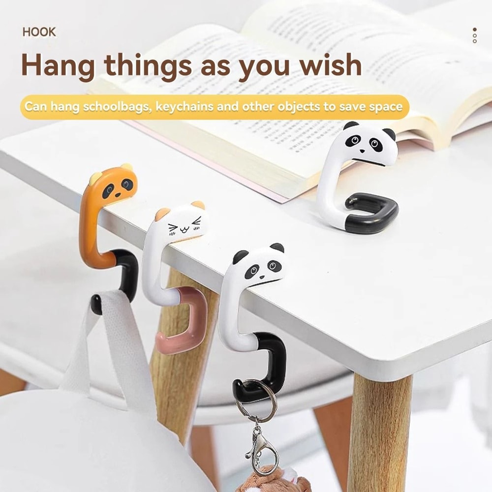 Kawaii Portable Bag Hook Animal Table Handbag Hanger Desk Purse Holder Travel Organizer 15
