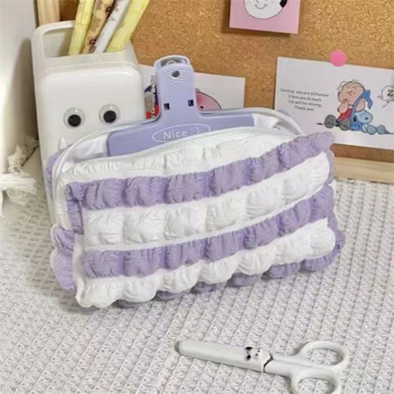 Kawaii Pencil Case Cute Korean Pen Pouch Cosmetic Bag For School Office And Students 8