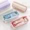Kawaii Pencil Case Soft Large Capacity Korean Stationery Pouch Cute School Supplies Bag For Girls 0